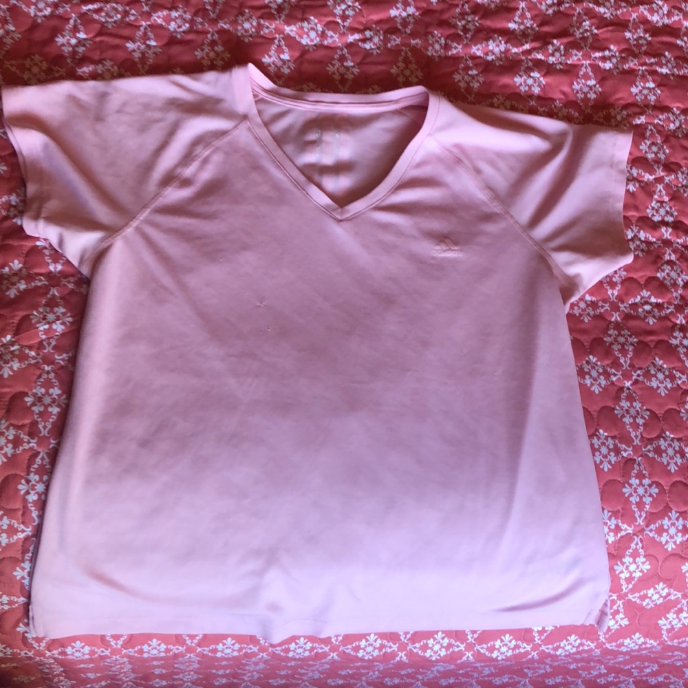 Light pink adidas workout shirt
